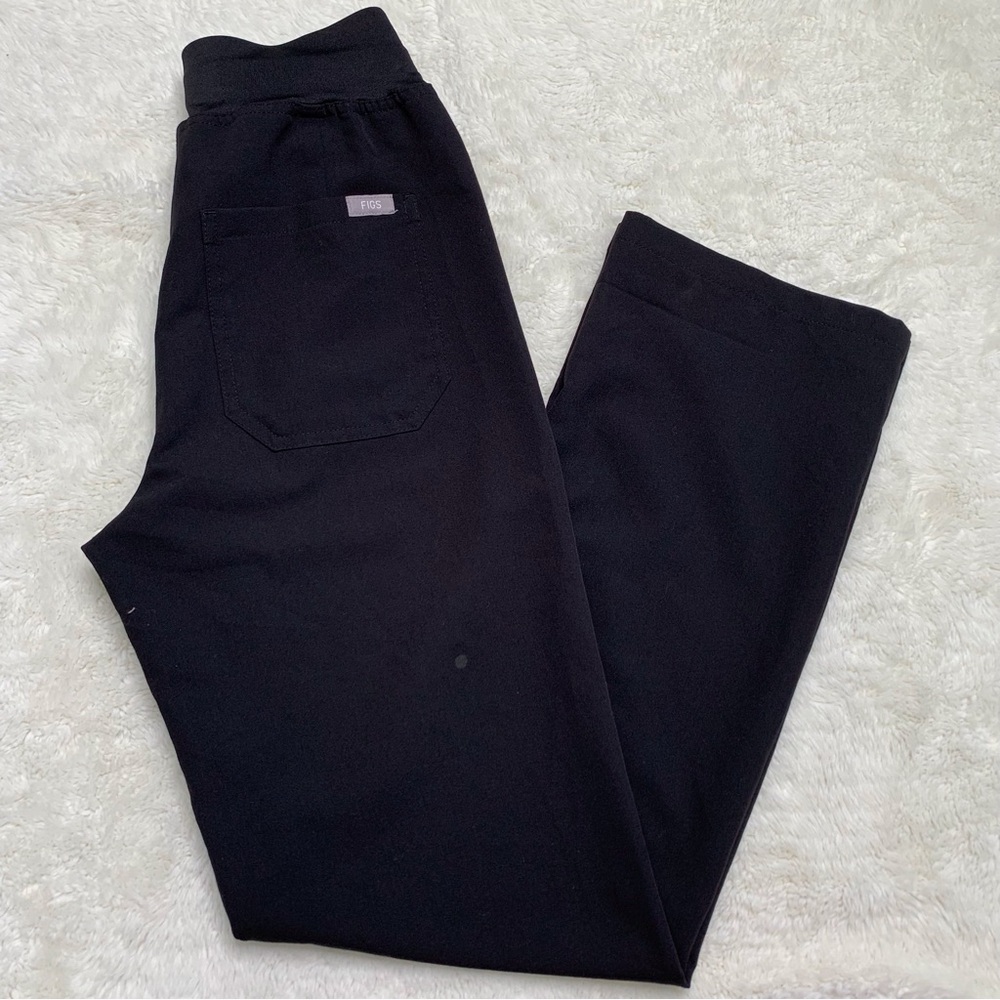 Figs Men's Figs Technical Livingston High Waist Black Scrub Pants Size XXS